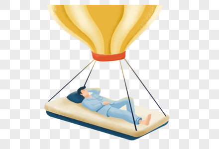 热气球床上睡觉图片