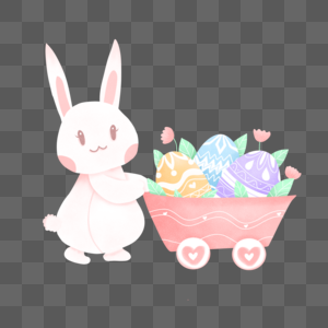 复活节兔子与彩蛋装饰图案图片