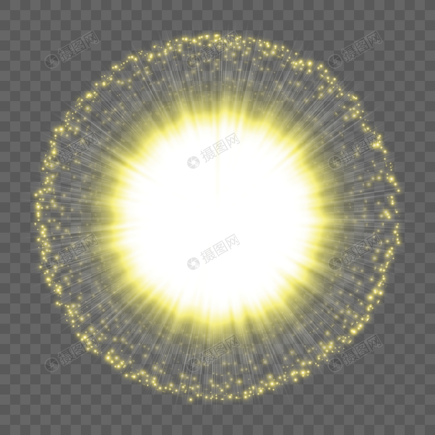 粒子圆形光晕光效光圈元素图片