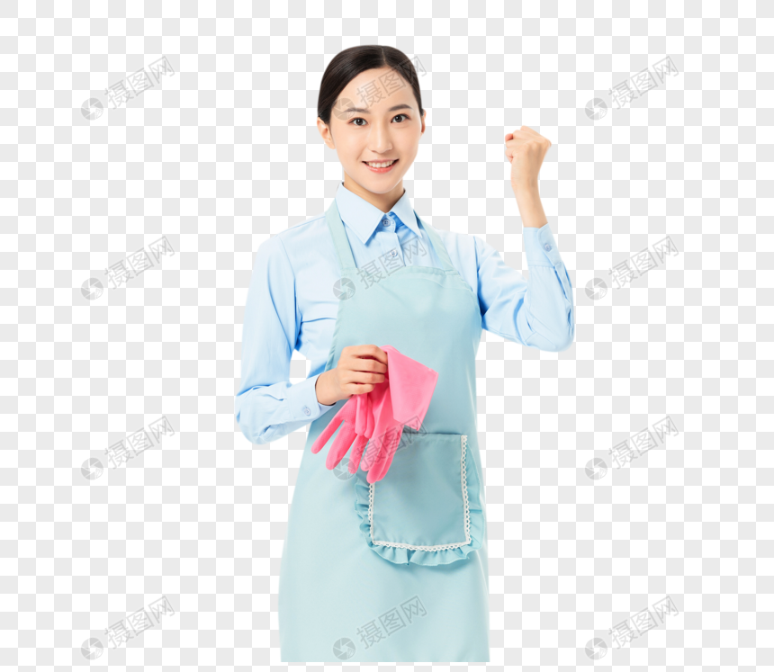 家政服务女性拿着手套图片