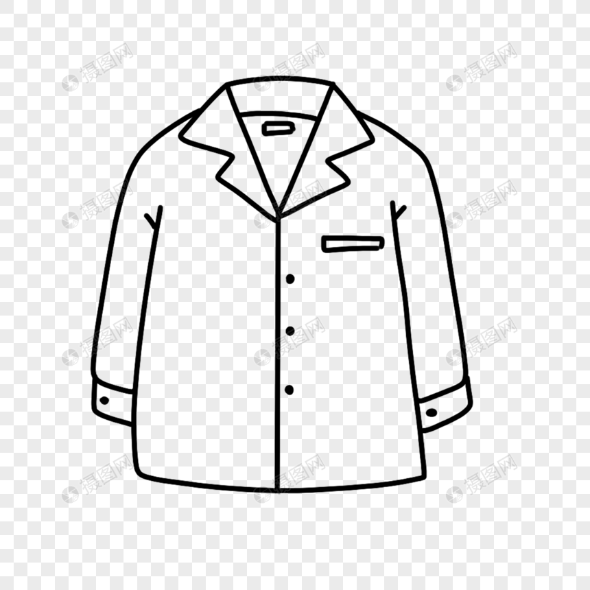 西服简笔画线稿