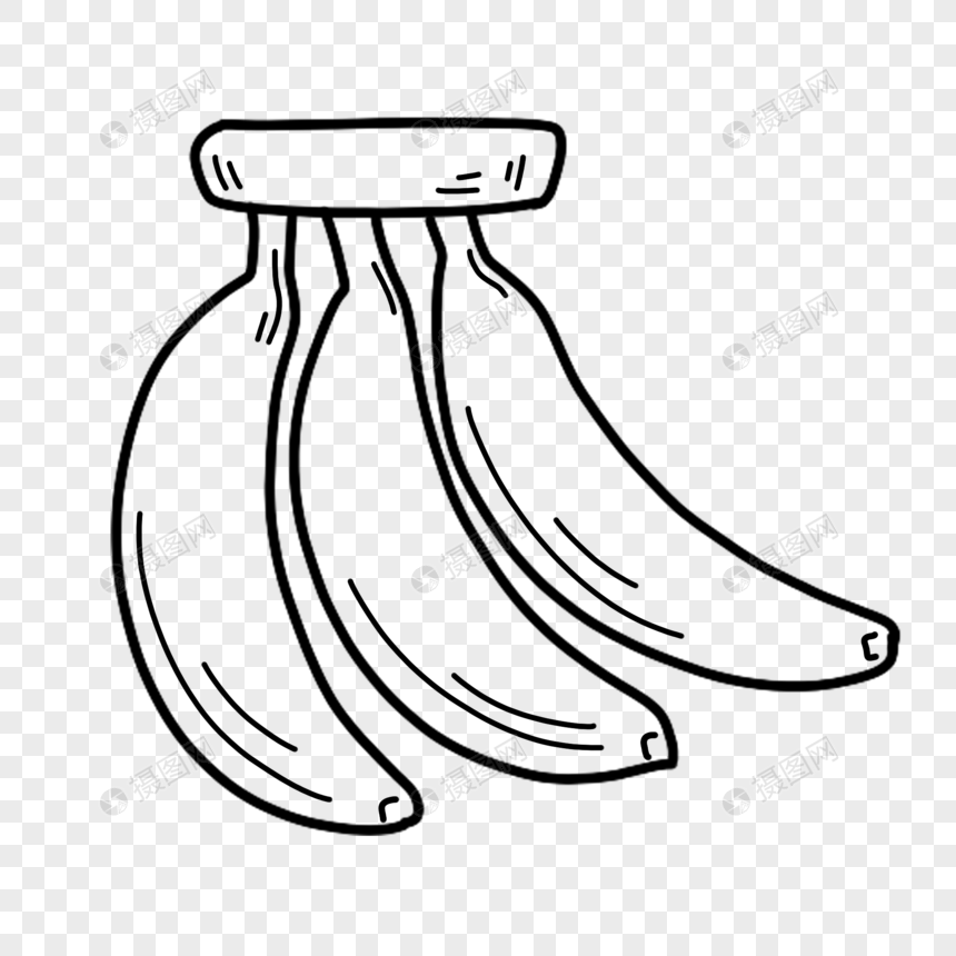 香蕉简笔画线稿图片