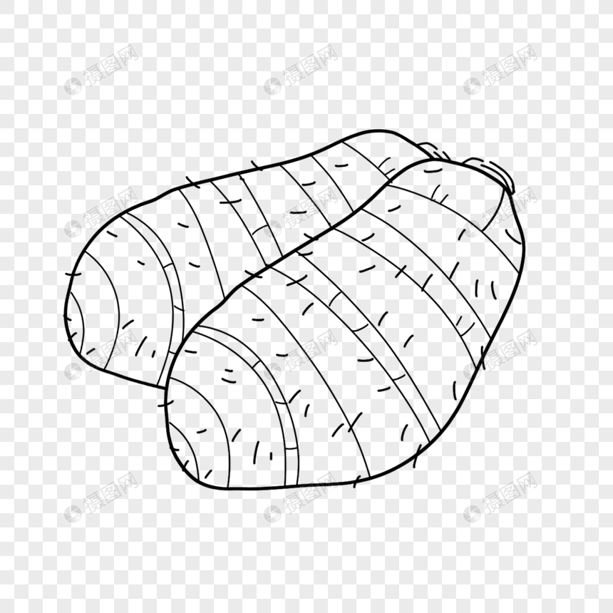 芋头简笔画线稿