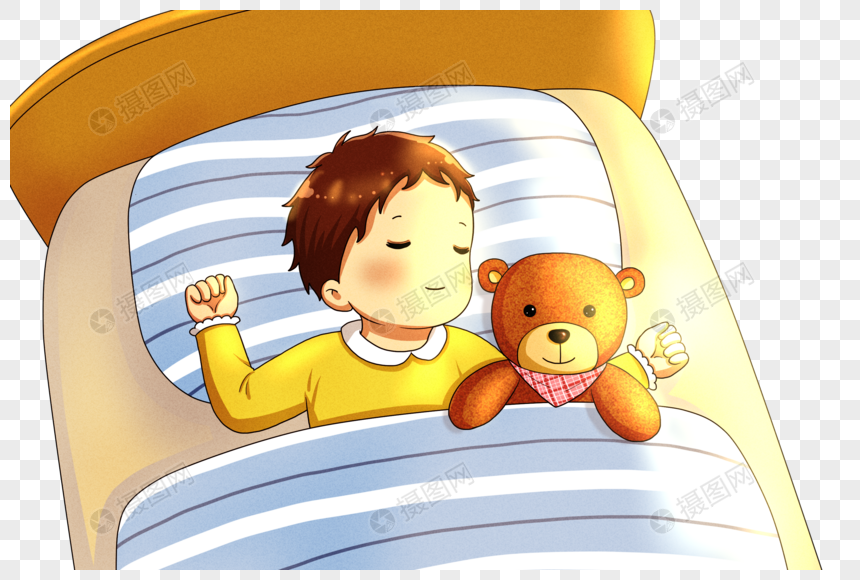 免抠元素 手绘/卡通元素 睡觉的小孩.png