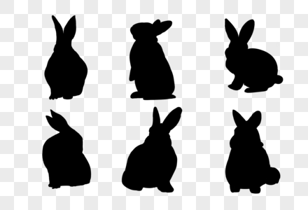兔子剪影兔子剪影高清图片