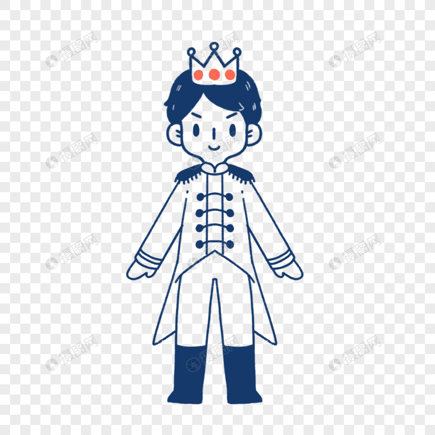 王子线稿简笔画