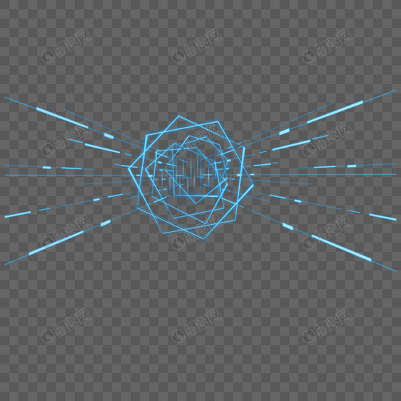 蓝色科技光效图片