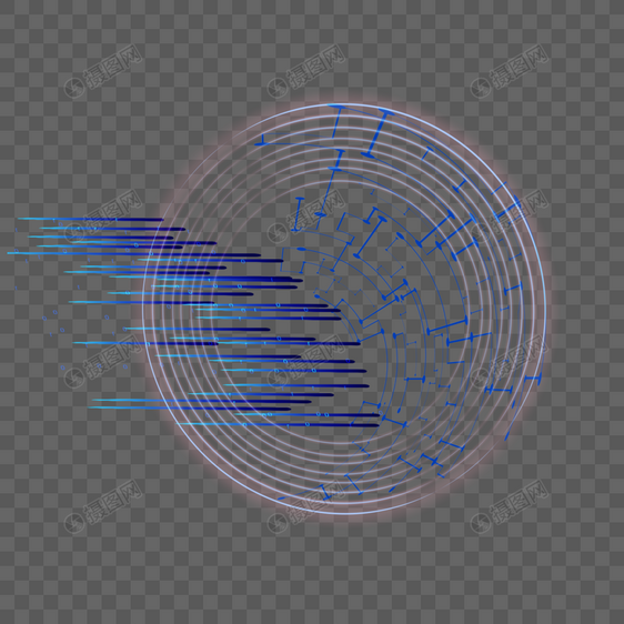 蓝色科技光效图片