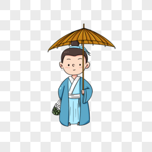 古风撑着雨伞的人图片素材