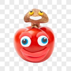 愚人节创意菌菇番茄搞怪表情图片