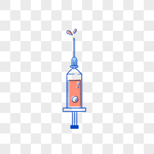 针筒注射器简笔画素材