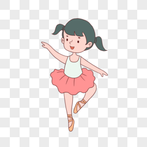 小女孩跳舞动漫图片
