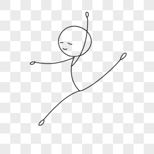 跳舞的小人简笔画图片素材