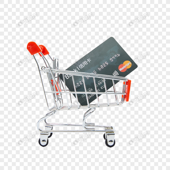 购物车与信用卡图片
