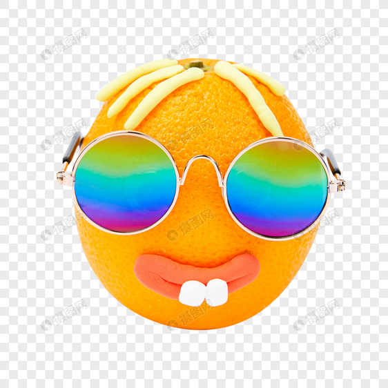 创意橙子表情图片