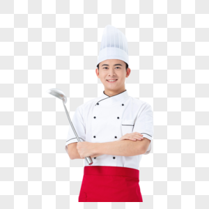 手持大勺的厨师形象高清图片