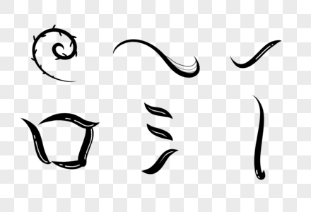 小区漫跑道黑色触漫笔触素材