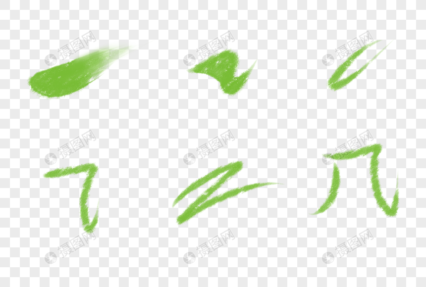 绿色蜡笔笔触图片