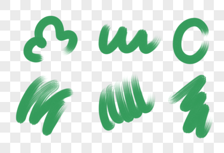 绿色油画笔触图片