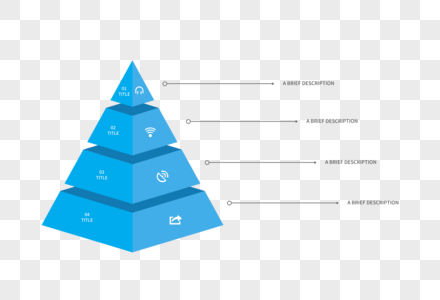 创意PPT金字塔统计元素高清图片