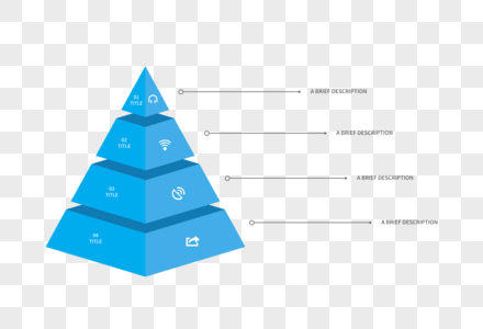 创意PPT金字塔统计元素图片