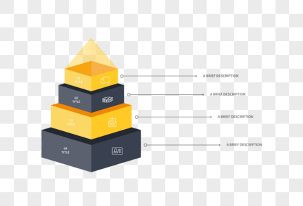 创意PPT金字塔元素高清图片