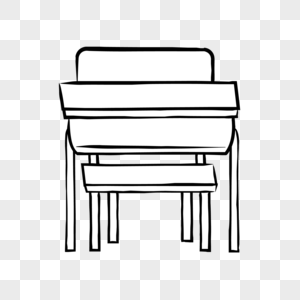 课桌简笔画图片