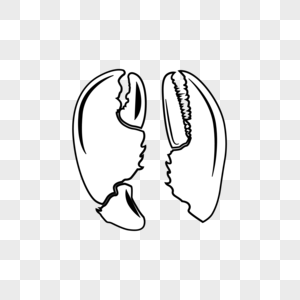 螃蟹钳简笔画图片