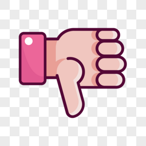 向下的大拇指图片