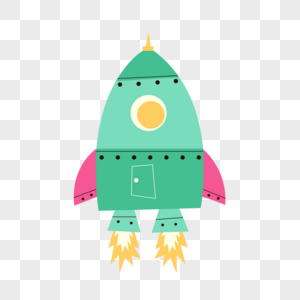 宇宙飞船卡通火箭素材