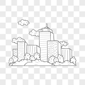 楼房建筑简笔画图片