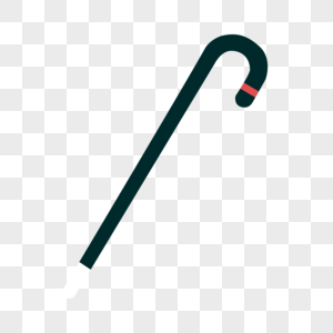 拐杖手绘元素素材