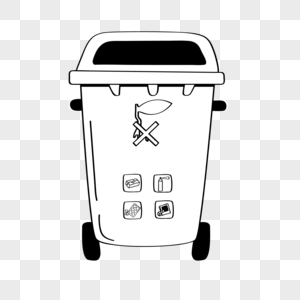 可爱垃圾桶图片