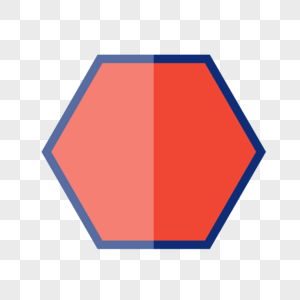 红色六边形图片