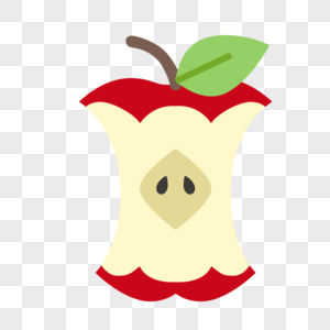 卡通苹果核图片