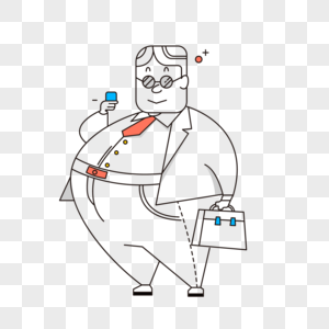 大肚子男人简笔画图片