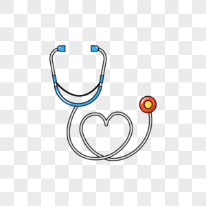 蓝色医疗蓝色听诊器素材