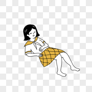 光着脚的女孩躺着的女孩素材