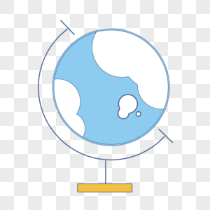 地球平面展开图元素素材
