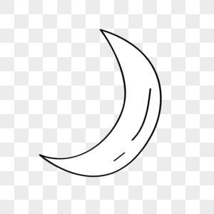 月牙简笔画图片
