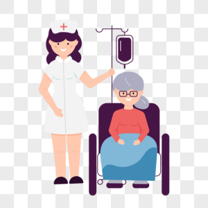 护士与病人劳动节护士节高清图片