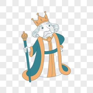 国王简笔画鹿 线稿图片素材