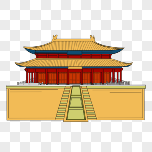 故宫扁平故宫博物馆素材