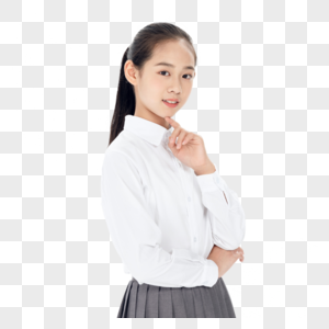 中学生女孩图片