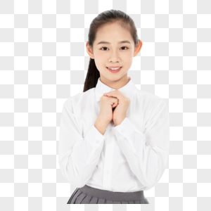 中学生女孩祈福图片