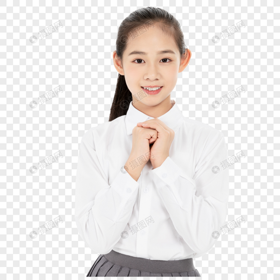 中学生女孩祈福图片