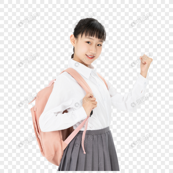 中学生女孩加油图片