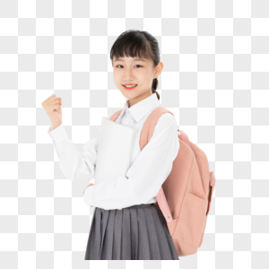 中学生女孩加油图片