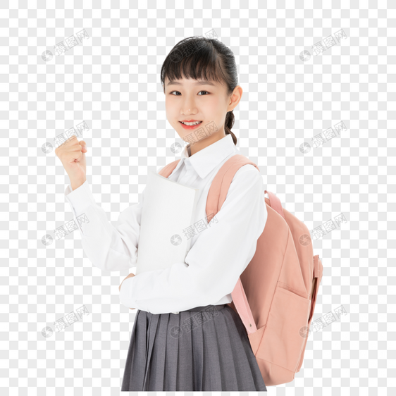 中学生女孩加油图片