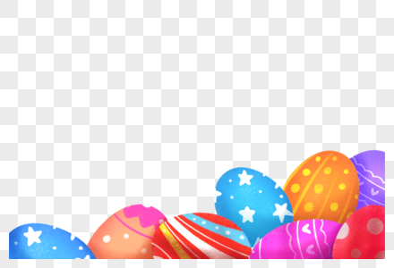 彩蛋边框彩色鸡蛋高清图片